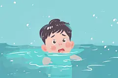 公益插画远离溺水