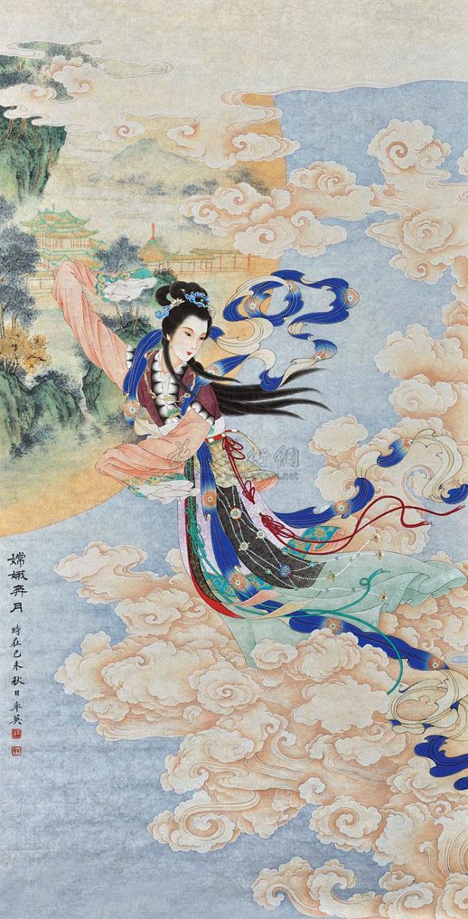 09:48:361228嫦娥奔月 单片 纸本古画咪佑miyou同采自auction