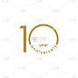 10 Year Anniversary Vector Template Design Illustr