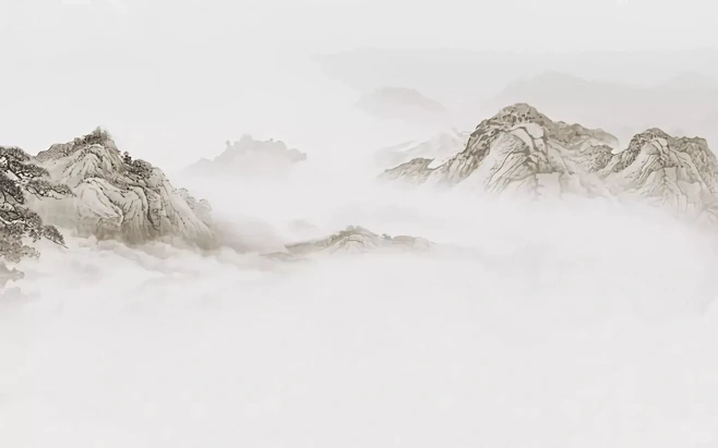 服装设计灵感‖中国风水墨山水背景图