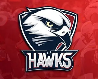 HAWKS Logo design - Logo for a sports team. Can use the football team, basketball team, baseball team, school sports teams, etc. The name may be different. For example: Falcons, Xipiters, Eagles, Condors. Price $299.00: