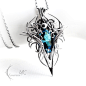 ZYNDHARN - silver and topaz. by LUNARIEEN on deviantART