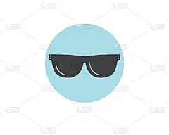 太阳镜标志图标矢量插图设计