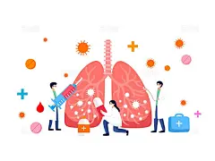 彩色手绘扁平风肺部医生肺结核肺结核防治元素PNG素材下载 - 觅知网