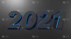 三维图形,绘画插图,蓝色,黑色,2021,平视角,数字,背面视角,商务,请柬