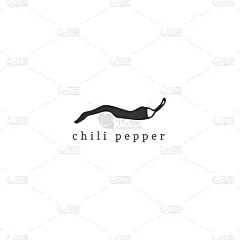 厨房标签模板，辣椒。矢量手绘对象。