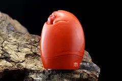 荣鸿斋 天然凉山南红玛瑙雕件 满肉柿子红苏工瑞兽印章 tdj845-淘宝网