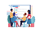 Voicera Illustration : Whats going on Dribbblers!<br/>So the mistery client is...... Voicera! We are excited to introduce Eva, the A.I. Voice assistant, which will transcribe and summarize all your meetings and calls. <br/>Hit...