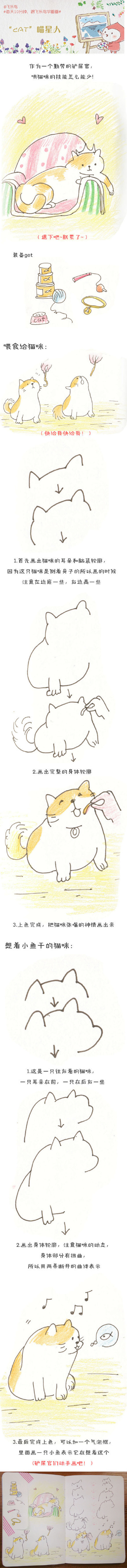 每天10分钟,跟飞乐鸟学画画-“Cat”...