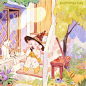 Maud ☼在 Instagram 上发布：“Hey friends! Here is a little illustration I've made for the artists village contest of Polymanga, a convention in Switzerland where I'll…”