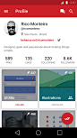 User profile - Pinterest Material Design by David Grand