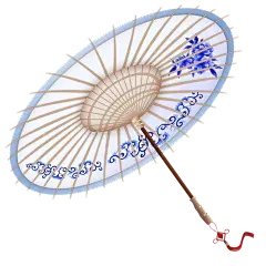 中国古风油纸伞卡通手绘油纸伞雨伞
