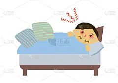 一个身体状况不佳的人的剪贴画。一个人打喷嚏的图像。一个人咳嗽的插图。流感病人正在接受流感治疗的人