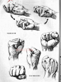#SAI资源库# 动漫人物脚与手的肢体线稿绘画参考。自己收藏练习，转需~