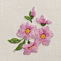 Cherry BlossomHand Towel - Ivory Linen – Henry Handwork: