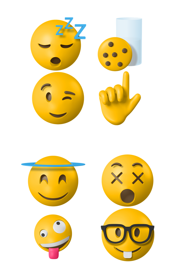 卡通趣味创意3D立体头像emoj表情包网...