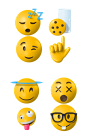 卡通趣味创意3D立体头像emoj表情包网页icon图标