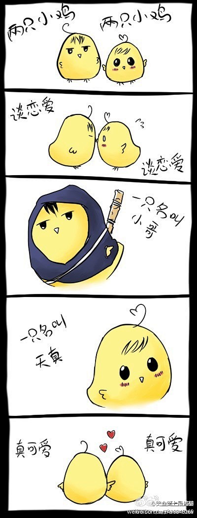 两只小鸡