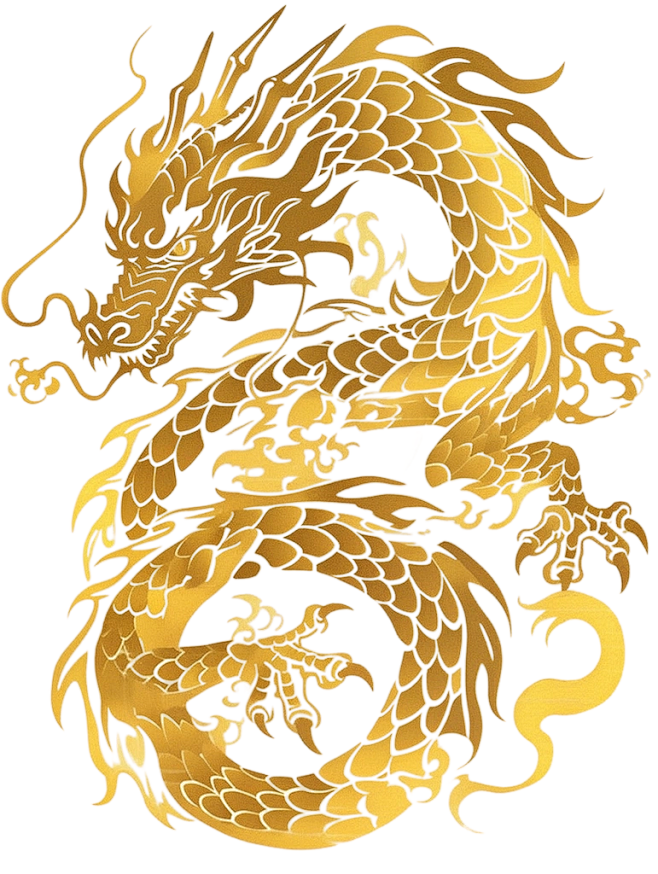 千库网_龙剪纸金箔材质十二生肖金色古风_...