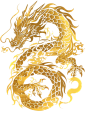 千库网_龙剪纸金箔材质十二生肖金色古风_元素编号13689807