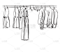 衣服,衣柜,草图,举起手,衬衫,外套,男人,图像,家具,绘制