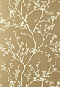 Doing this wallpaper in a dining room with white wainscoting and silver/gold silk draperies. Gorgeous!: 