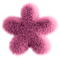 Pink 3D Fluffy Symbol Asterisk