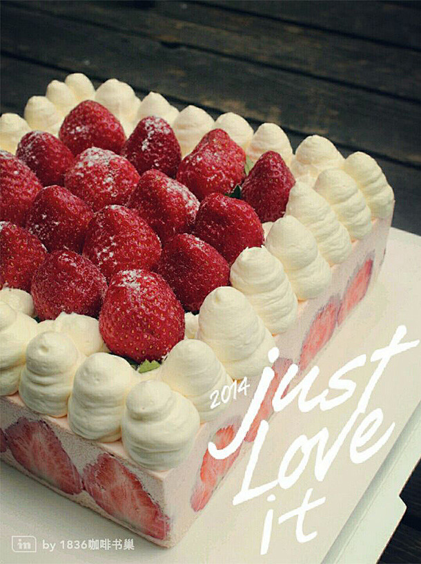 草莓蛋糕。strawberry cake...
