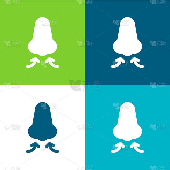 呼吸平缓四色最小图标集