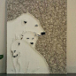 Polar bears string art by String Art Baku: 