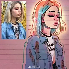 别具一格的手绘人物，风格棒棒哒！
画画小清新插画 ​​​​