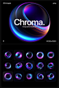 Chroma – Holographic Gradients - Illustrations