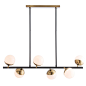 Arteriors 89026 Wahlburg 6 Light Chandelier in Oil Rubbed Bronze with Antique Brass