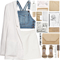 #miniskirt #white #pale #beige #whiteskirt #whiteblazer #denimtop #spring2016