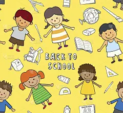 回到学校主题无缝背景