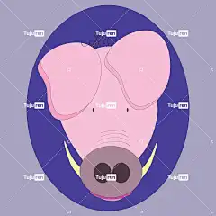 大 猪 公猪 苗圃 孩子的画 儿童 可爱 颜色 绘图 动物