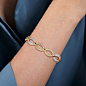 14K White and Yellow Gold Diamond Rope Link Chain Bracelet - 1.13 ct - Shot 3