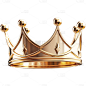 3D立体金属金色皇冠免抠元素