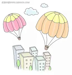 卡通降落伞PSD|PSD分层素材|PSD素材|办公文具|地球|简易插画|卡通漫画|卡通手绘|卡通素材|科技图片|科技信息|设计素材|生活用品|手绘漫画|文化用品|校园