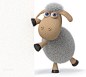 Loving couple of sheep 3d illustration / 500px
