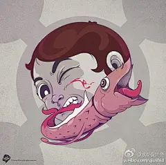 #求是爱插画#中国插画家 veiray zhang 的一组光怪陆离的作品，风格十分独特