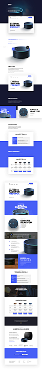 Eco - Product Landing Page : To present your product with a better landing page,you need something that can be user targeted andwell designed match with the product.Eco is a product landing page that can completeyour requirements to create a landing.