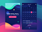 #APP设计#  #设计秀# Concept UI - Dribbble  大胆的用色，突破线框的局限，不拘泥传统界面布局，概念稿与另类的艺术风格相结合。你是否可以从中看出UI流行趋势的蛛丝马迹呢？ ​​​​小编@大丁丁少女猫大力 ​​​​