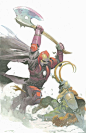 Ironman and Loki - Esad Ribic, in Emilien SERRET's Sketchs and commissions Comic Art Gallery Room