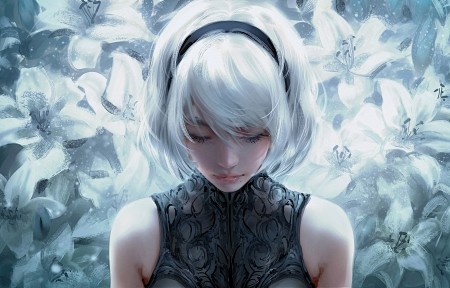 2B尼尔机械纪元 厚涂画风 2B高清4k...