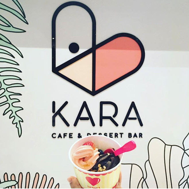 卡拉咖啡厅和甜品吧logo设计 新加坡 ...