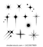 Black flashes vector illustration. Glowing, twinkling comets on white background. Sparkling explosion, glimmer, flare isolated cliparts set. Falling stars design elements set