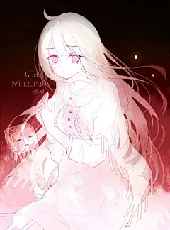 Pixiv画师【屿酒】作品集【minecraft擬人化】（共23P）动漫壁纸 少女 插画 二次元 我的世界拟人化 手机屏幕 意境/侵删@北坤人素材