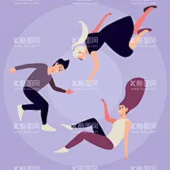 失重的人  - 源文件下载【酷图网】失重的人,漂浮,始终状态,科技感人物,失重感,不平衡,卡通人物形象,插图