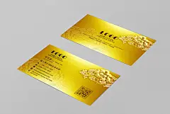 金色高档简洁商业创意名片